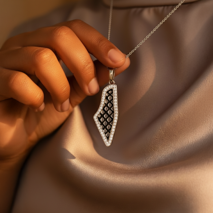 Collier Keffiyeh Qalbiya Palestine