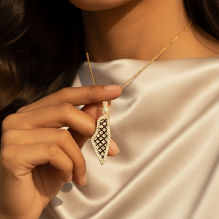 Collier Keffiyeh Qalbiya Palestine