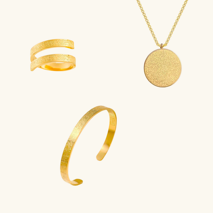 18K Gold Ayatul Kursi Bundle