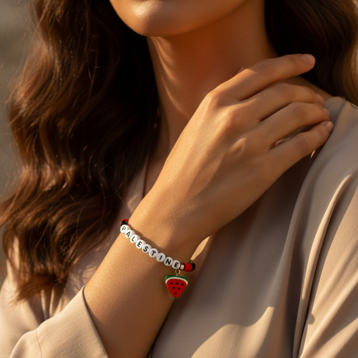 Bracelet à tranche de Qalbiya palestinienne