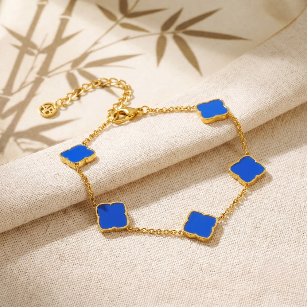 Bracelet Zahra Rosette - Azur