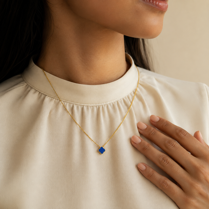 Collier Zahra Rosette - Azur
