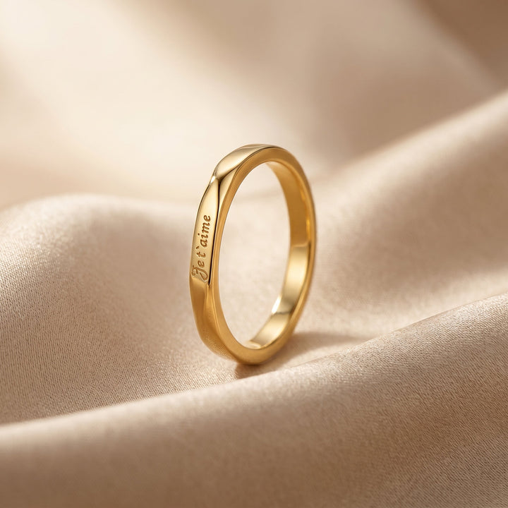 Bague jonc Script d'amour