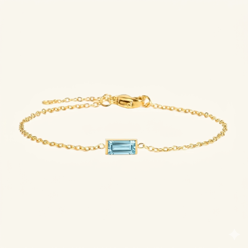 Bracelet Qalbiya Rayhan avec pierre de naissance