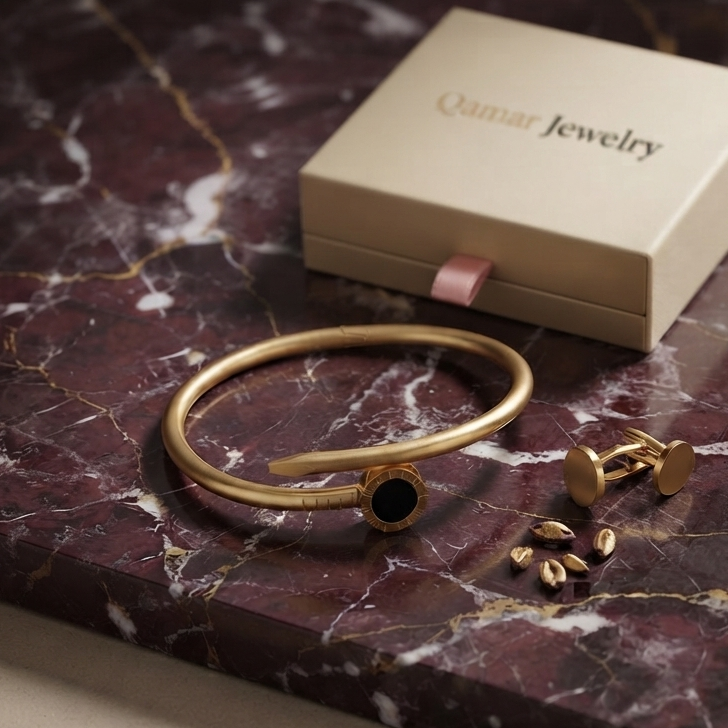 Bracelet jonc Amanda Gold Nail
