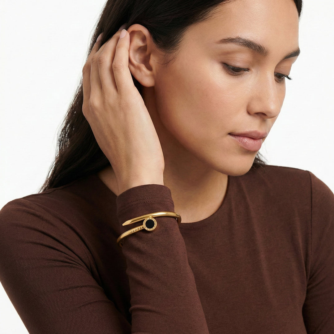 Bracelet jonc Amanda Gold Nail