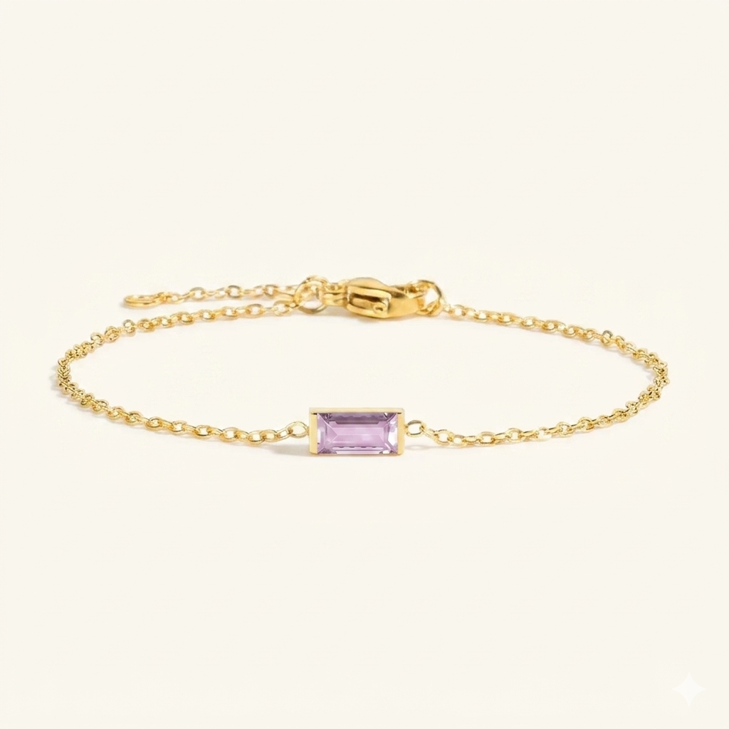 Bracelet Qalbiya Rayhan avec pierre de naissance
