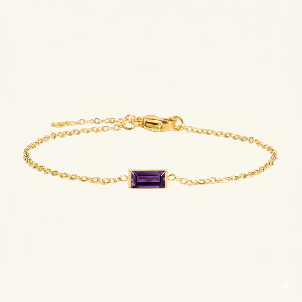 Bracelet Qalbiya Rayhan avec pierre de naissance