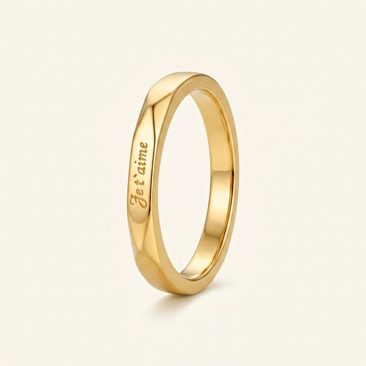 Bague jonc Script d'amour