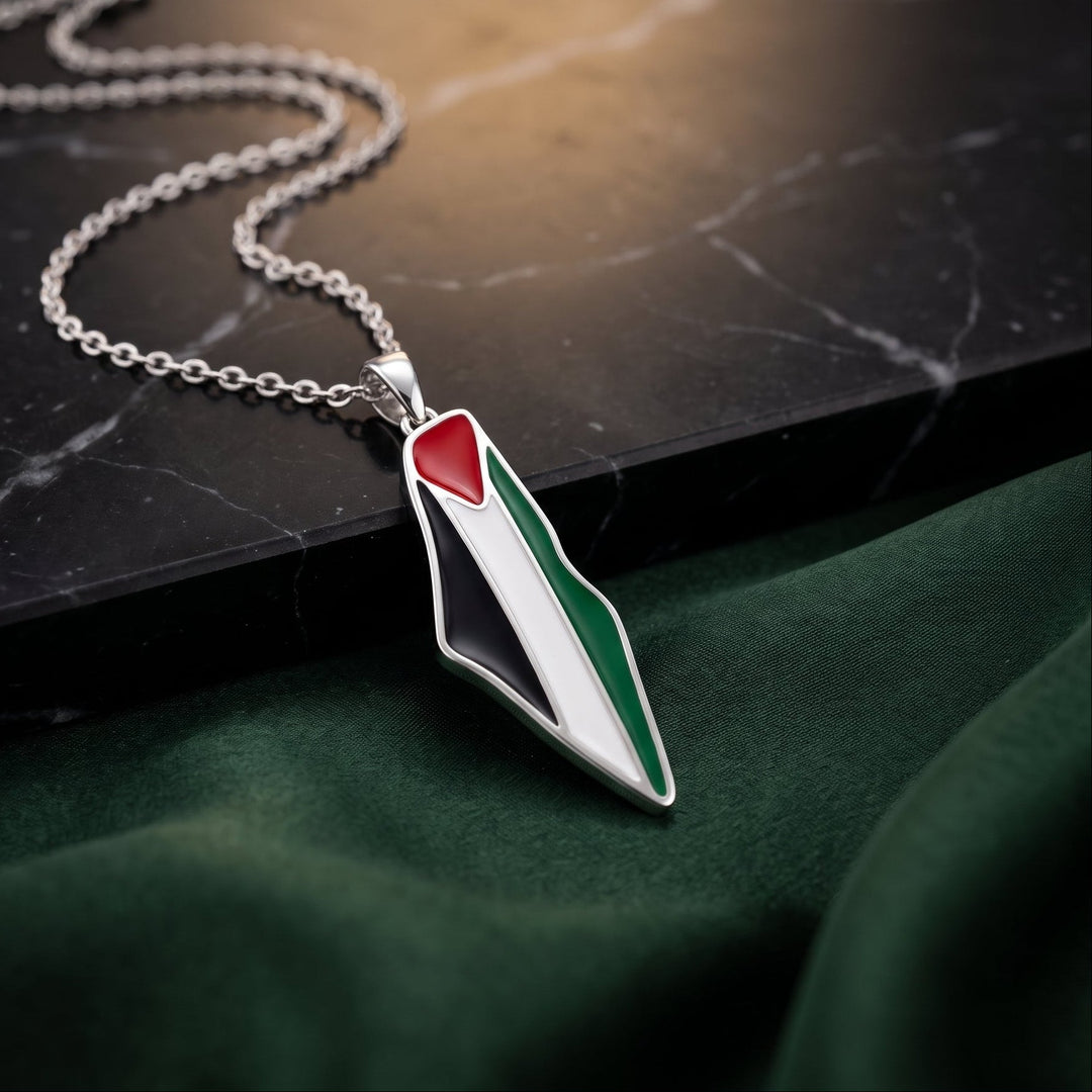 Collier carte de la fierté palestinienne Qalbiya