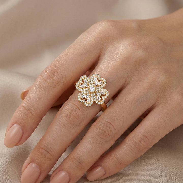 Qalbiya Aisha Clover Ring
