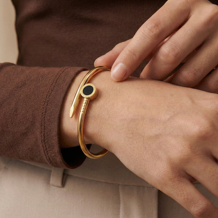 Bracelet jonc Amanda Gold Nail