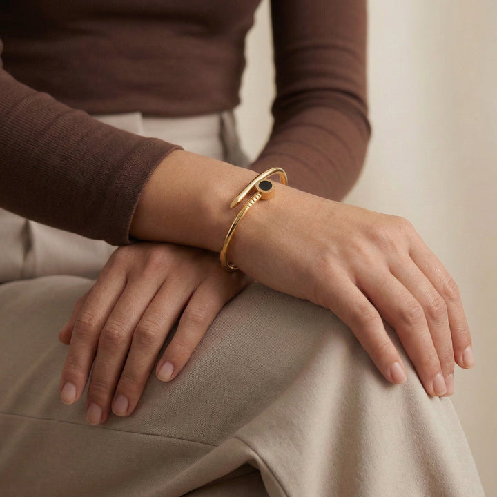 Bracelet jonc Amanda Gold Nail