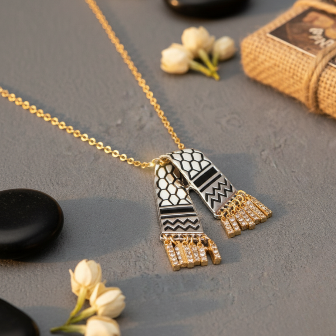 Qalbiya Keffiyeh Necklace
