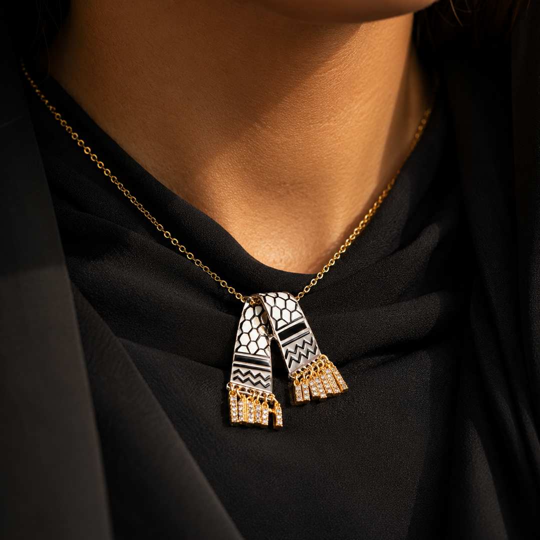 Qalbiya Keffiyeh Necklace
