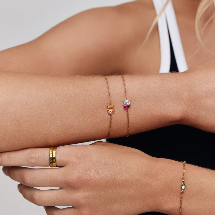 Bracelet Duo Éternel – Pierres de Naissance