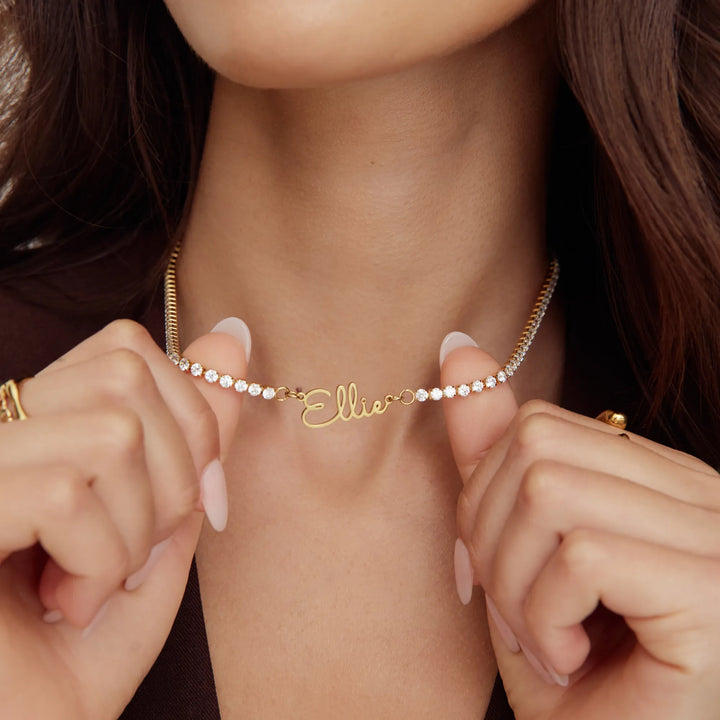 Collier Tennis Prénom Personnalisé – Éclat