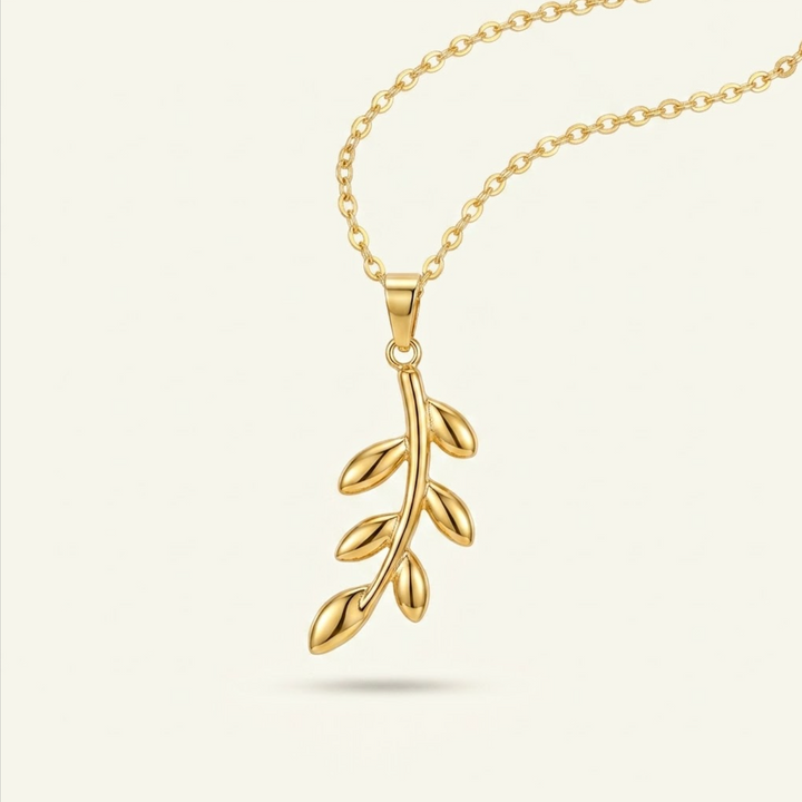 Qalbiya Palestine Olive Branch Necklace