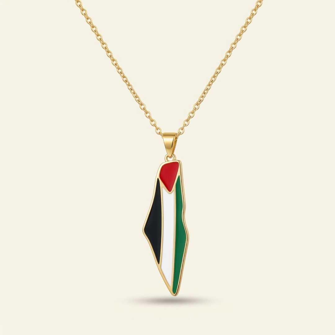 Collier carte de la fierté palestinienne Qalbiya