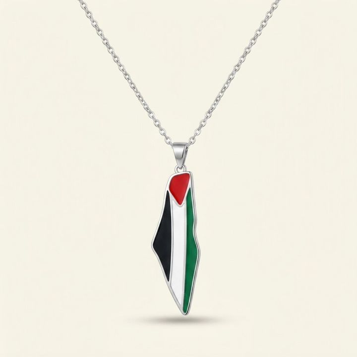 Collier carte de la fierté palestinienne Qalbiya