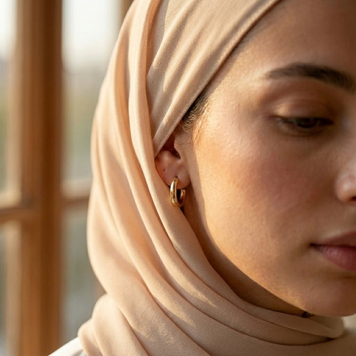 Qalbiya Zayna Round Earrings