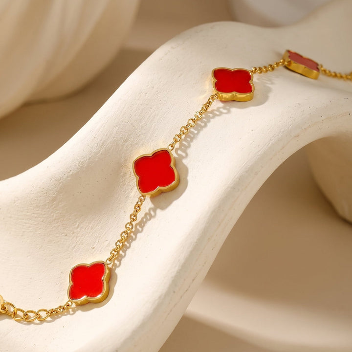 Bracelet Zahra Rosette - Rouge
