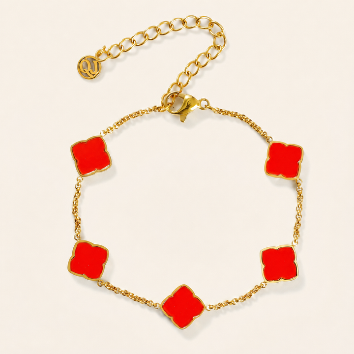 Bracelet Zahra Rosette - Rouge