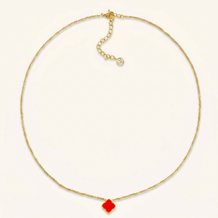 Collier Zahra Rosette - Rouge