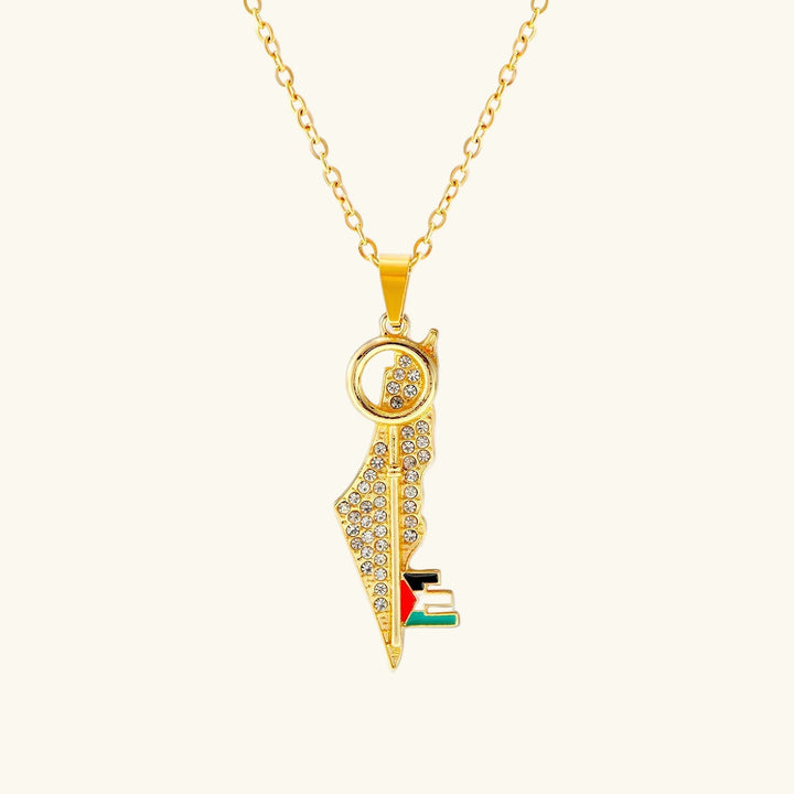 Qalbiya Palestine Key Necklace