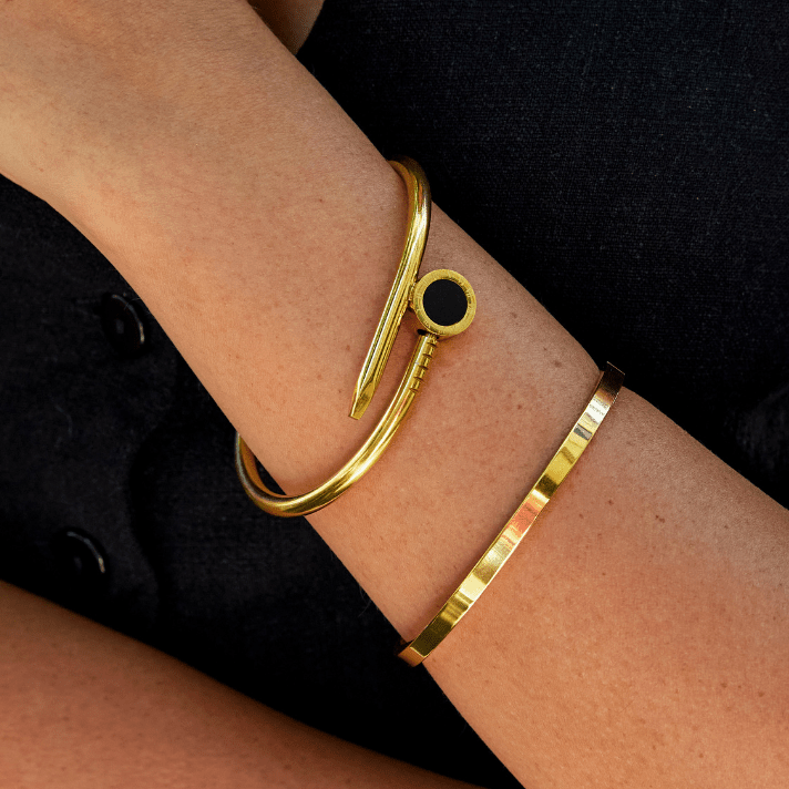 Bracelet jonc Amanda Gold Nail