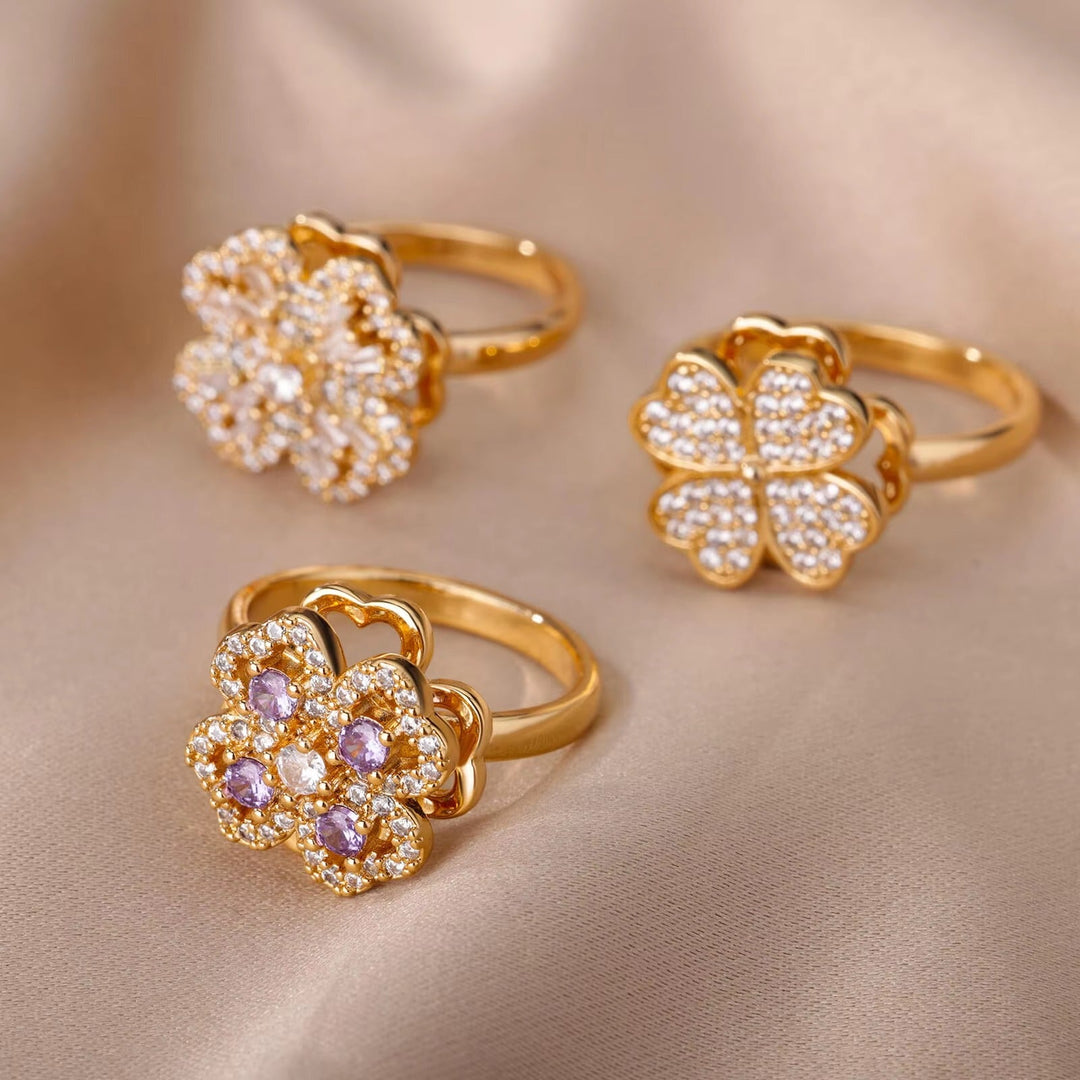 Qalbiya Aisha Clover Ring